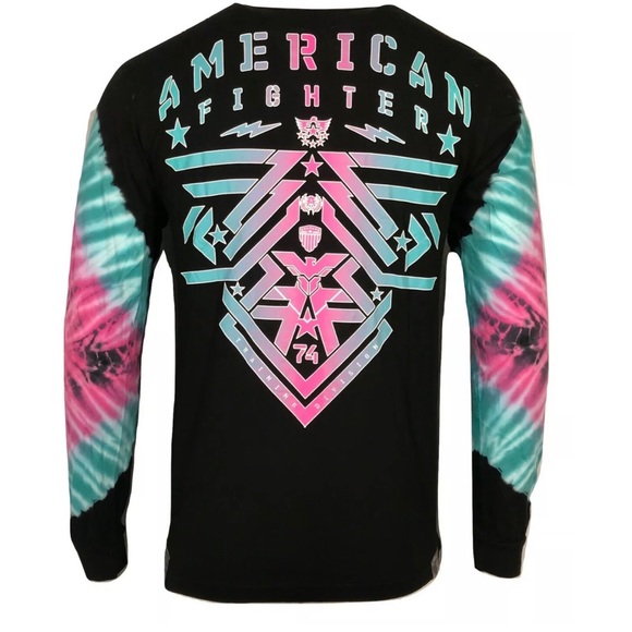 AMERICAN FIGHTER Mens T-Shirt PALMDALE L/S TEE - Picture 3 of 7